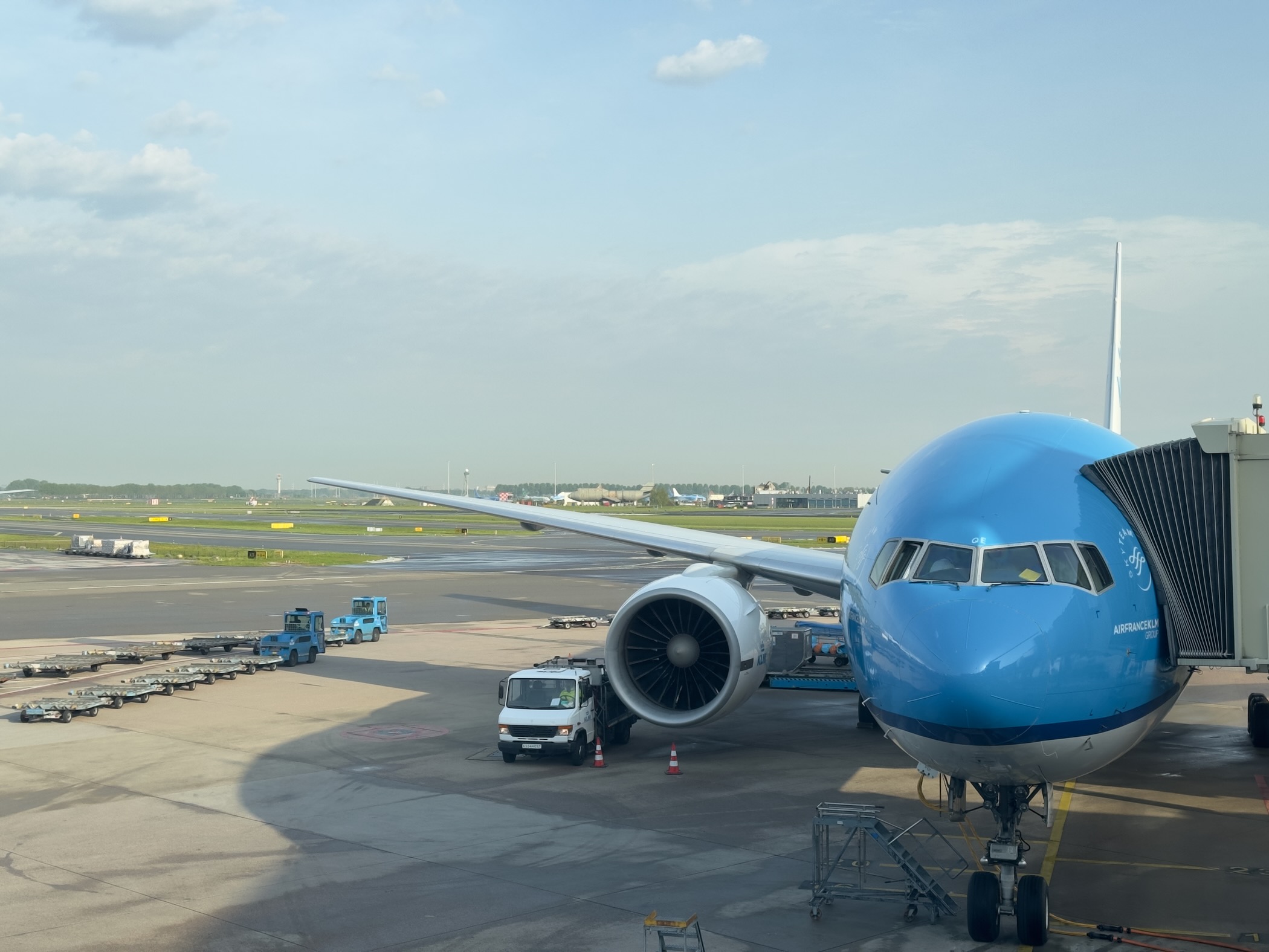 An airplane from KLM
